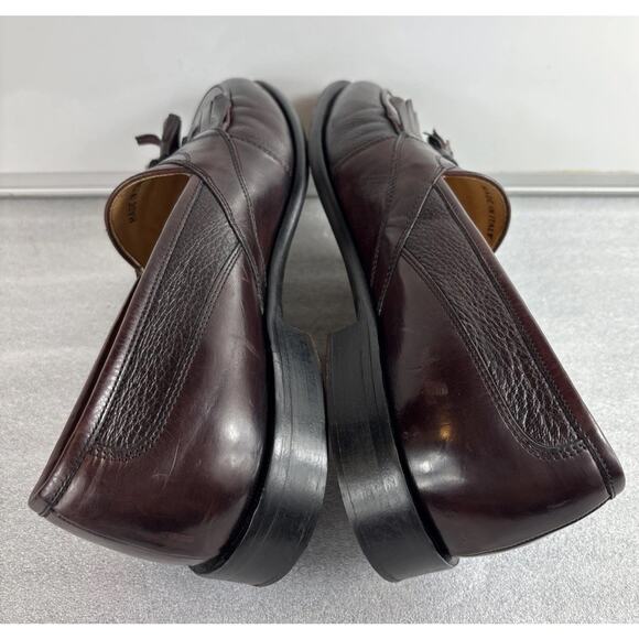 Johnston Murphy Brown Leather Tassel Loafer Shoe Mens 8. 5 M Italy Vintage main image 15